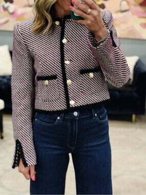 CINQ À SEPT Noemie Zanda Bouclé Randi Jacket Size 12
